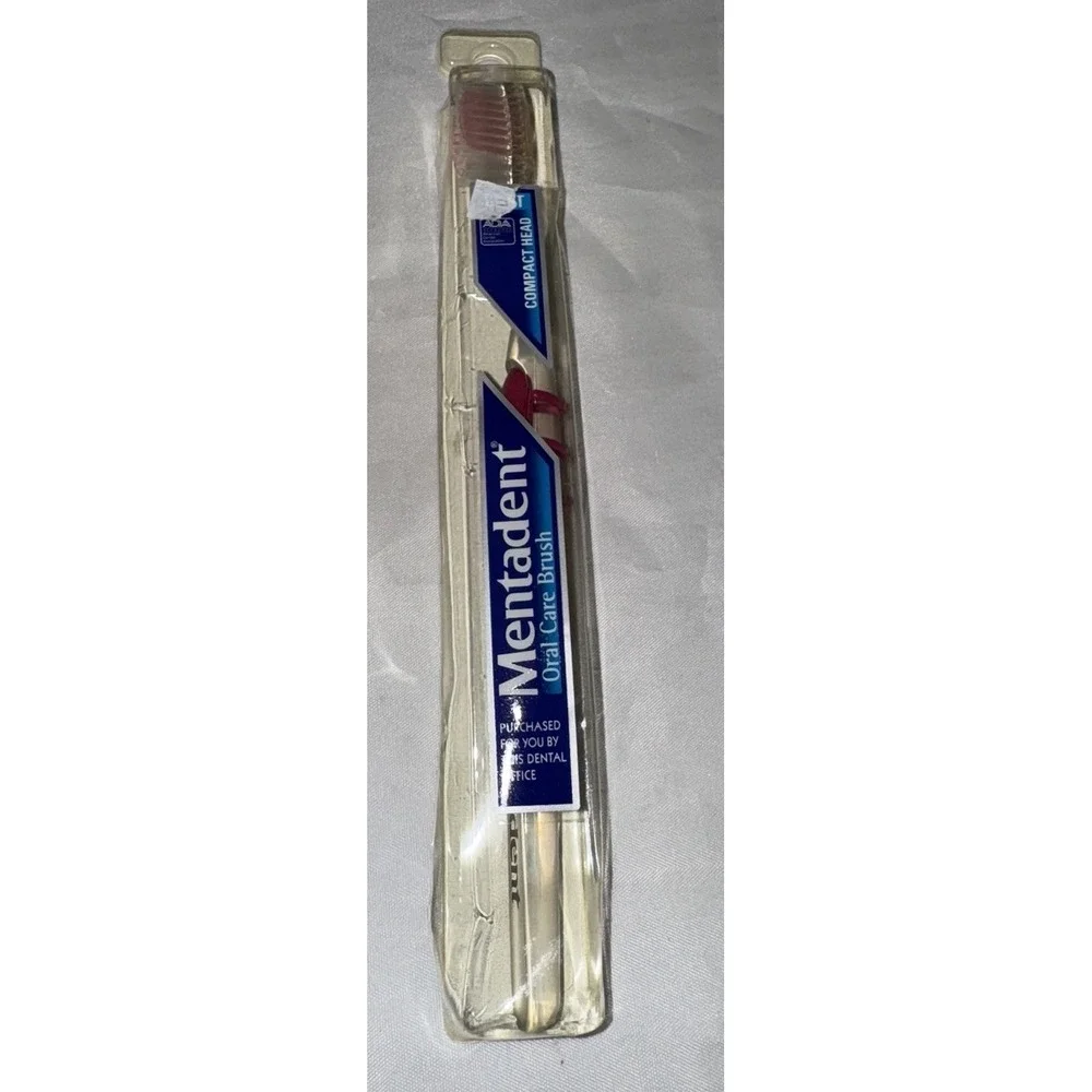 Vintage Mentadent Soft Bristle Compact Head‎ Toothbrush NEW NIP